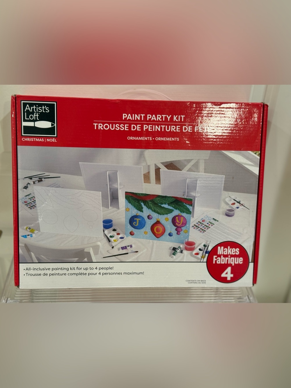 NEW Artist Loft Paint Party Kit ~ JOY Ornament Set ~ 4 Kits